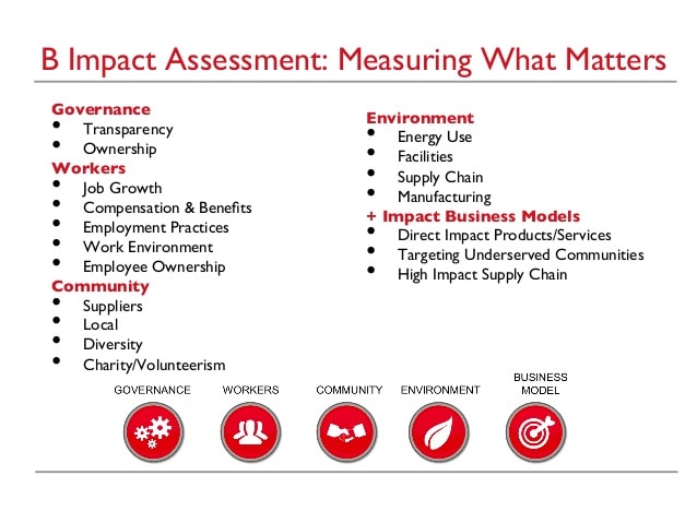 B Corp assessment criteria